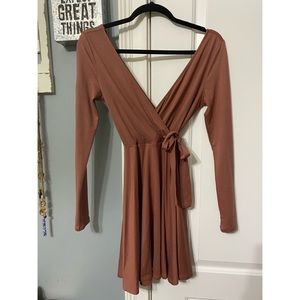 Pink Mauve Wrap Dress